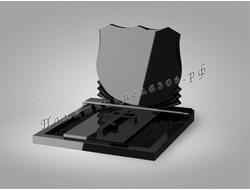 Семейный памятник Гранит черный №86 900х1000х70мм