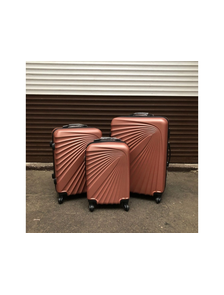 Комплект из 3х чемоданов Olard ABS S,M,L пудровый