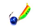 Мормышка вольфрамовая Столбик цвет шар синий вес.0.42gr.12mm. d-2.0mm,