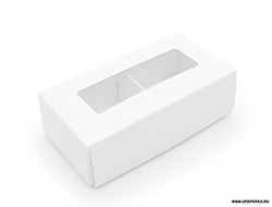 Коробка для 2 конфет Белый (10 х 5 х 3 см) Крышка - дно