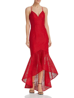 Красное вечернее платье переменной длины Bariano "Lady in red" напрокат в Уфе