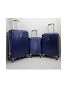 Комплект из 3х чемоданов Корона ABS S,M,L темно-синий