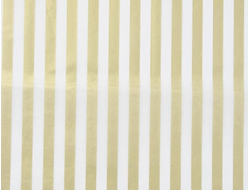 Бумага упаковочная тишью «Полосы, золото», 50 х 70 см, 1 лист