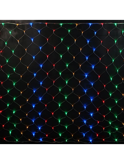 Гирлянда сетка светодиодная 3х2 мультицвет