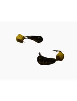 Мормышка вольфр. МАСТИВ Банан 2,5 чёрный, кубик, 0,5гр. (сырный) арт: 644