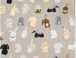 Наволочка на молнии к подушке Биосон С 220 см поплин рисунок Кролики