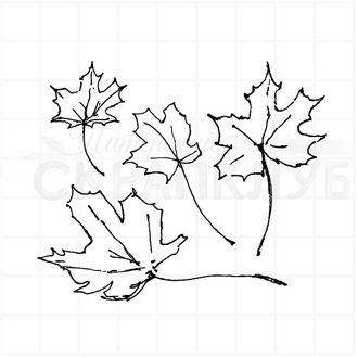 Штамп для скрапбукинга кленовые листья