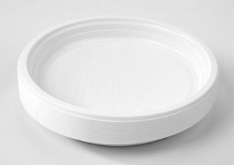 Тарелка пластиковая Белая диаметр 20 см, 10 шт