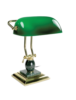 Светильник настольный из мрамора GALANT, основание - зеленый мрамор с золотистой отделкой, 231488