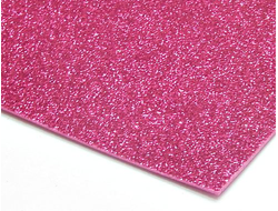 Глиттерный фоамиран, темно-розовый, 50*50 см, толщина 2 мм