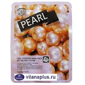 May Island Тканевая Маска для лица с Жемчужным Порошком Real Essence Mask Pack Pearl, 25 мл. 400983