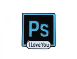 Значок пин Photoshop I love you