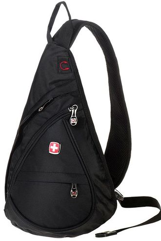 Однолямочный рюкзак SWISSWIN SA9966  Black / Чёрный