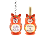 Набор: Подставка для зубочисток и штопор &quot;Рыжий кот.Привет из Москвы&quot;дерево, металл