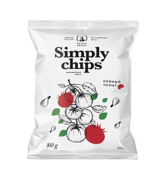 Картофельные чипсы Симпли чипс &quot;Simply chips&quot; Пряный томат, 80 гр