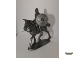 Всадник Викинг №2, копьё серый полиэтилен (бегущая лошадь)