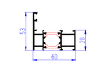 Профиль створки окна КПТ 6002
