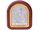 Святой Пантелеимон-целитель, мини-икона, дерево-металл