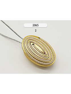 Арт. 2065, овальный магнит на металлическом тросике для штор