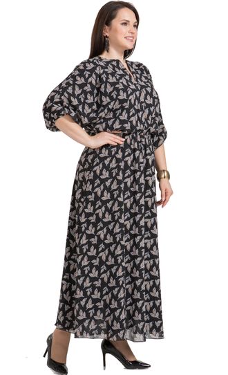 Платье женское А-образного силуэта из шифона арт. 5855 Размеры 48-64