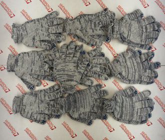 Набор перчаток х/б с ПВХ 5-ти ниточные (упаковка 10 пар)  КН-5110