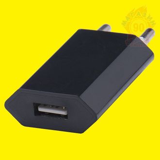 USB Блок питания, Power Adapter 1A (110-240V) Черный