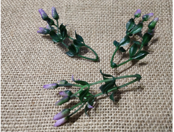 Искусственная добавка фиолетовых цветочных бутонов, высота 7 см, цена за 1 шт