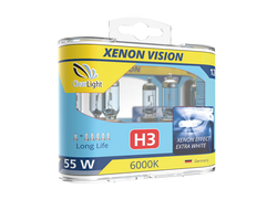 Лампа H3 12V 55W PK22s (ClearLight) XenonVision (комплект 2 шт.)