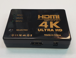 разветвитель HDMI 3 порта 4K c переключателем входов