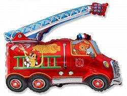 Шар (14&#039;&#039;/36 см) Мини-фигура, Пожарная машина, Красный, 1 шт.