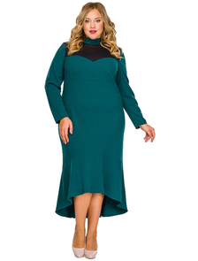 Женская одежда - Вечернее, нарядное платье Арт. 1516603 (Цвет изумрудный) Размеры 52-68
