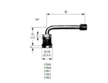 17013 Металлический вентиль (длина 100 мм, угол 90) для б/к грузовых колес, D=15,7 мм