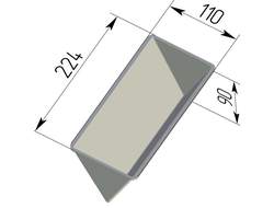 Хлебная форма Тостерная треугольная 225 х 110 х 90 мм