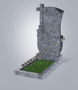 Гранит голубой №76 Крест 1100х600х70