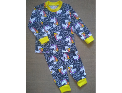 Комплект трикотажный тонкий (пижама), 4 шт в линейке, (р-р: 98, 104, 110, 116, цена за линейку)