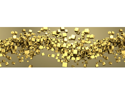 Золотые кубики МДФ / Полимер фартук