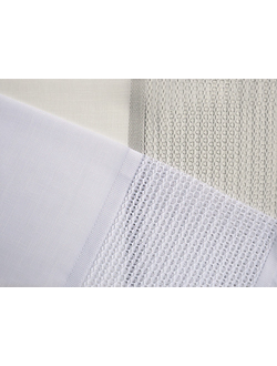 Легкая вуаль с разной плотностью для занавесок белого и жемчужно-серого цветов