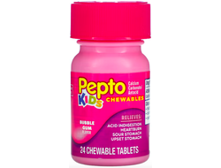 Pepto Bismol Kids Chewables - ЖЕВАТЕЛЬНЫЕ ТАБЛЕТКИ ОТ РАССТРОЙСТВА ЖЕЛУДКА для детей от 2х лет