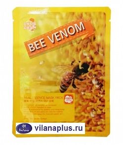 May Island Тканевая Маска для лица с Пчелиным Молочком Real Essense Bee Venom, 25 мл. 400235