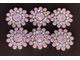 Розетка из стразов, 14 мм розовый акрил