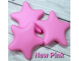 Звезда гладкая 37*36*8мм - new pink