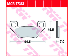 Тормозные колодки передние/задние TRW MCB773SI (FA395) для квадроциклов Arctic Cat 400/450/500/650/700/1000, Prowler 550/650/700/1000 (0502-604, 0502-875, 1436-165, 1502-694, 1436-420)