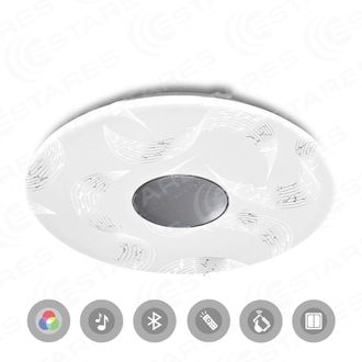 Управляемый светодиодный светильник a-play 60W RGB R-530-SHINY-220V-IP20 (муз.колонка + пульт)