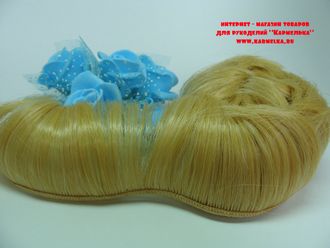 Волосы №3-4 - челка, длина волос 5см, длина тресса около 1м, цвет соломенный, 70р/шт