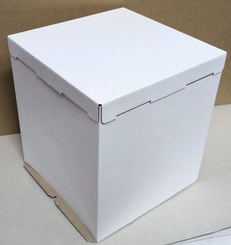 Коробка для торта ПЛОТНАЯ картонная БЕЗ ОКНА, 50*50*50 см