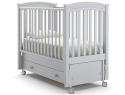 Детская кровать Nuovita Perla Solo Swing продольный маятник, Gray / Серый