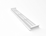 Решетка вентиляционная пластиковая для установки в кухонный цоколь 385*65 мм, белый №1