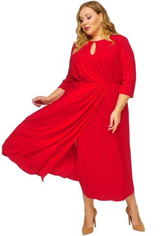 Нарядное платье Арт. 1823504 (Цвет красный)  Размеры 52-68