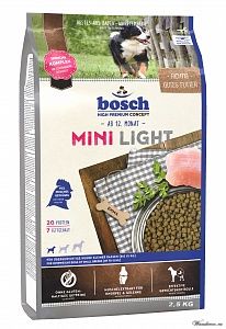 Bosch Mini Light Бош Мини Лайт корм для взрослых собак мелких пород с избыточным весом, 2,5 кг