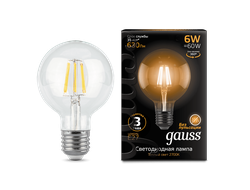 Лампа Gauss LED Filament G95 E27 6W